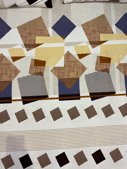 100% Orignal Crystal Cotton King Size Bedsheet Set (3-Piece)