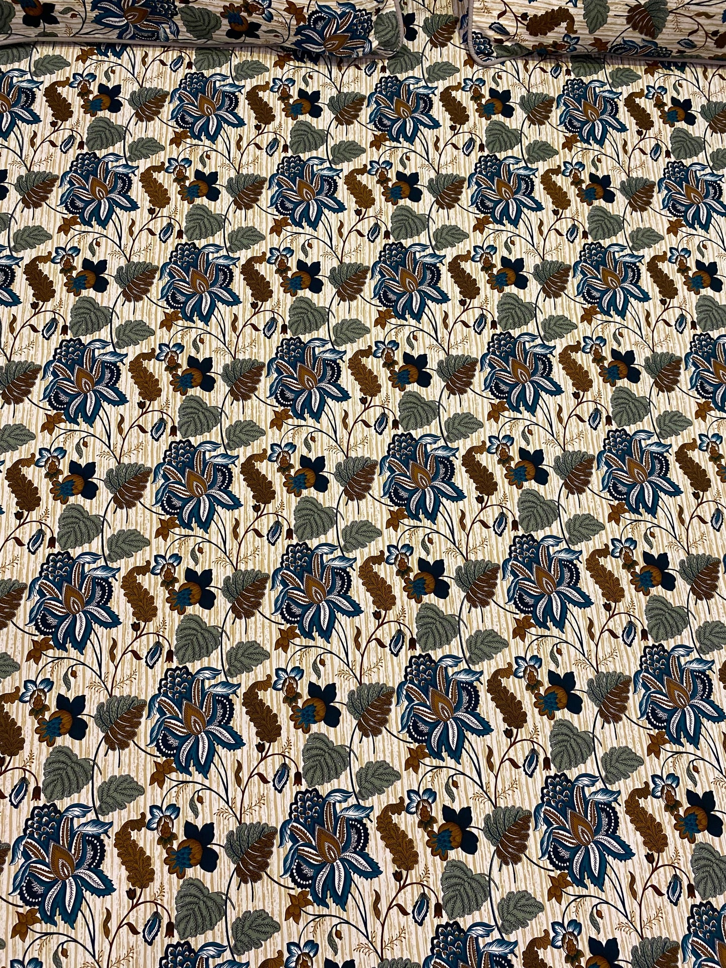 100% Orignal Crystal Cotton King Size Bedsheet Set (3-Piece)