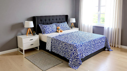 100% Orignal Imported Cotton King Size Bedsheet Set (3-Piece)